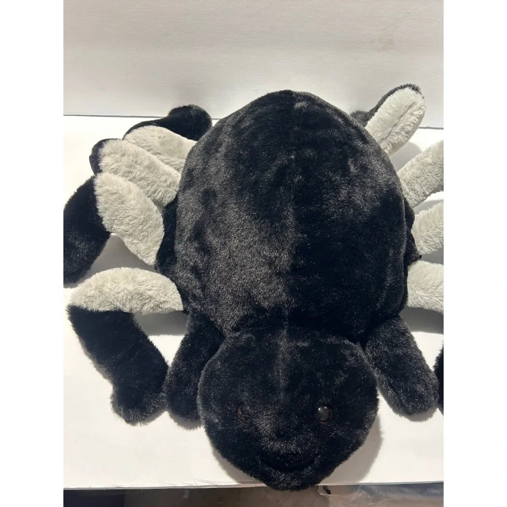 UK Large Plush Spider Black Grey Bug Rare Cancer Research Hand Pocket Puppet